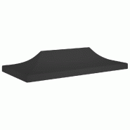 VidaXL Toit de tente de réception 6x3 m Noir 270 g/m² Modèle Atlas Office Pro Confort - noir 315334