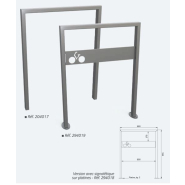 Appui vélos de style contemporain et épuré en 2 versions: classique ou avec tôle signalétique - MILAN
