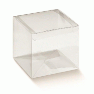 Boite fond automatique PET 10x10x10 cm transparente - par 10