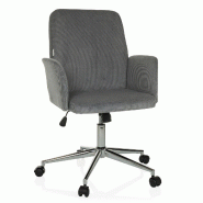 Chaise de bureau / Chaise pivotante / Chaise coque SOLAO CORD tissu gris hjh OFFICE - gris plastique 621982