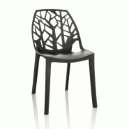 Chaise visiteur / Chaise à coque ARTIFO TRI Plastique noir hjh OFFICE - noir plastique polypropylène 729447