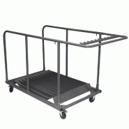 Chariot Nimes pour 12 tables pliantes de réception Hdpe rondes Ø150 et 180cm
