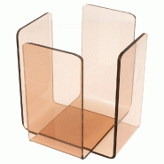 Distributeur pour serviettes en méthacrylate rose fumé 11x11x10,8cm par 2