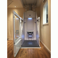 Élévateur domestique vertical pour un seul étage - Capacité 250 kg - Course jusqu'à 3,5 mètres - Installation intérieure - Wessex Homelift