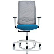 Fauteuil ADJUST Structure Blanche avec Accoudoirs 3D et renfort lombaire réglable - Référence 6420 FR122