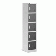 Helloshop26 - Armoire vestiaire 5 étagères 5 compartiments acier gris 14_0000477 - 3000159478986_0