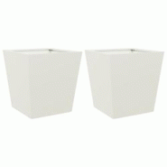 Helloshop26 - Jardinière bac lit surélevé plantes fleurs jardin terrasses lot de 2 40 x 40 x 40 cm acier blanc 02_0038951 - 3000217980918 Helloshop26 - Jardinière bac lit surélevé plantes fleurs jardin terrasses lot de 2 40 x 40 x 40 cm acier blanc 02_0038951 - 3000217980918