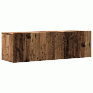 Helloshop26 - Meuble TV mural pratique moderne rangement espace réduit 100 x 30 x 30 cm en bois d'ingénierie vieux bois 02_0050712 - Bois massif 300