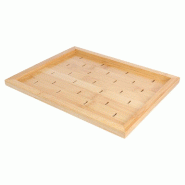 Plateau pour 25 piques Golf bambou 25x20cm