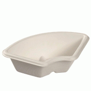 Ravier pour coffret repas L'Encas réf 38658 Bagasse blanche 145ml - par 320