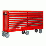 Servante d'atelier double 16 tiroirs type MEGA 2150 mm de large avec 6 grandes roues ø200 mm MW Tools GWB616 Servante d'atelier double 16 tiroirs type MEGA 2150 mm de large avec 6 grandes roues ø200 mm MW Tools GWB616