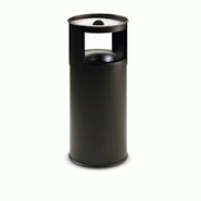 Stil Casa corbeille auto-extinguible avec cendrier, acier peint, Ø 31xh. 80 cm, bord inférieur en plastique de protection du sol, 40 litres, noir. - Stil Casa corbeille auto-extinguible avec cendrier, acier peint, Ø 31xh. 80 cm, bord inférieur en plastique de protection du sol, 40 litres, noir. -