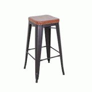 Tabouret de bar métal avec assise PU - multicolore multi-matériau CS1646