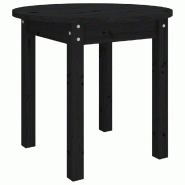 VidaXL Table basse Noir Ø 45x40 cm Bois massif de pin Modèle Jardin Calypso Prime - 822336