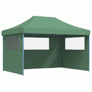 VidaXL Tente de réception pliable escamotable 3 parois latérales vert Modèle AbriEdition 362 - vert 4005016