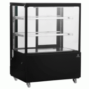 Vitrine réfrigérée panoramique Noir éclairage led L1215x 675 x 1215 mm - acier VP1200