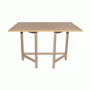 Wellhome - Plateau de table pliable en bois finition non vernie 100 x 60 x 75 - WH13209_0