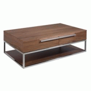 AC ANGEL CERDA Angel Cerdá Table basse rectangulaire en noyer et acier chromé 2114C 120 x 70 x 37 - marron Bois manufacturé 8435631024224 AC ANGEL CERDA Angel Cerdá Table basse rectangulaire en noyer et acier chromé 2114C 120 x 70 x 37 - marron Bois manufacturé 8435631024224