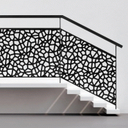 Balcon et rampe Canopée - Main courante haute tube de diamètre 42 - Lisse basse 40x10 - Remplissage tôle perforée_1