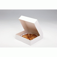 Boîte pâtissière en carton blanc - 26x26x5cm - par 50