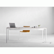 Bureau droit professionnel - Bureau individuel Dry - pieds métal - plateau mélaminé Bureau droit professionnel - Bureau individuel Dry - pieds métal - plateau mélaminé