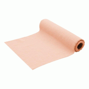 Chemin de table coton lavé rose d'ambre 30cm x 5m