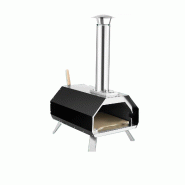 COSTWAY Four à pizza d'extérieur, four à pizza portable en acier inoxydable avec pierre à pizza et pelle à pizza - argenté métal ZB32035NW