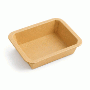 ECOLOMIQUE - 50 Pcs - Barquettes GN 1/8 scellables en carton 160x130mm H36mm - marron en carton 210GNPP1836K