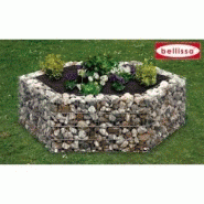 Gabions décoratifs hexagonal parterre 135x120x40cm