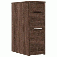 Helloshop26 - Armoire de salle de bain étroite avec roulettes 22 x 44 x 61,5 cm rangement pratique moderne décoratif en bois 02_0050652 - Bois massi