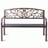 Helloshop26 - Banc de jardin 127 x 60 x 85 cm haute qualité design élégant romantique en métal noir 20_0020563 - noir métal 3000233559198
