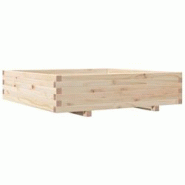 Helloshop26 - Jardinière bac lit surélevé plantes fleurs terrasse jardin 100 x 100 x 26,5 cm bois de pin massif marron 02_0037254 - 3000213819984 Helloshop26 - Jardinière bac lit surélevé plantes fleurs terrasse jardin 100 x 100 x 26,5 cm bois de pin massif marron 02_0037254 - 3000213819984