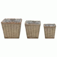 Helloshop26 - Jardinière lit surélevé plantes fleurs jardin 3 pièces osier avec doublure en PE 02_0001330 - 3000077011531 Helloshop26 - Jardinière lit surélevé plantes fleurs jardin 3 pièces osier avec doublure en PE 02_0001330 - 3000077011531