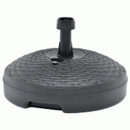 Helloshop26 - Socle de parasol design rotin 45 x 28 cm stable extérieur 20 L en plastique anthracite 02_0045956 - 3000233975271