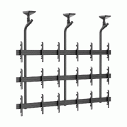KIMEX - Support TV plafond mur d'images 9 écrans 45''-50'' noir - noir aluminium 3700685400191