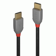 Lindy 36873 Lindy USB 2.0 Câble Type C/C Anthra Line M/M 3m - 36873