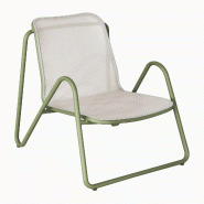 Proloisirs Eze Lounge Amande/Chevron - beige aluminium VX348