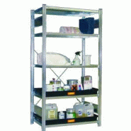 Rayonnage pour flaconnage en acier galvanisé à chaud - 5 niveaux - 1060 mm x 630 mm x 2000 mm