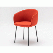 Chaise polyvalente Grace MDD avec revêtment tissu et mousse d'assise confort Chaise polyvalente Grace MDD avec revêtment tissu et mousse d'assise confort