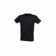 Skinnifit T-shirt homme col rond Feel Good Noir S 96% Coton | 4% Elasthanne - S noir 5056160757426