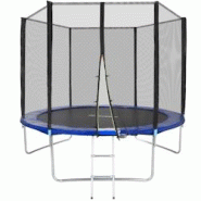Tectake Trampoline modèle B noir/bleu - 403518 - noir acier 403518 Tectake Trampoline modèle B noir/bleu - 403518 - noir acier 403518