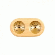 Thermomètre - Hygromètre SAWO en pin pour sauna - Fond doré - 25 x 14 cm - Température 0 à 120°C - Hygrométrie 0 à 100% Thermomètre - Hygromètre SAWO en pin pour sauna - Fond doré - 25 x 14 cm - Température 0 à 120°C - Hygrométrie 0 à 100%