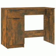 VidaXL Bureau Chêne fumé 100x50x75 cm Bois d'ingénierie Modèle Apex Confort Plus - 817126