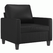 VidaXL Fauteuil Noir 60 cm Similicuir Modèle Zermorix - Matériau naturel 359127
