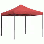 VidaXL Tente de réception pliable escamotable bordeaux 292x292x315 cm Modèle AbriArtisan 282 - rouge 4004917