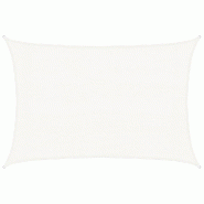 VidaXL Voile d'ombrage 160 g/m² Blanc 3x4,5 m PEHD Modèle Soleil Alpha - blanc 311238