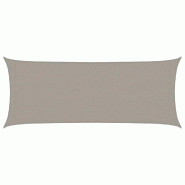 Voile d'ombrage 160 g/m² rectangulaire gris clair 2x5 m PEHD Modèle Outdoor Levant Prime - 4001978