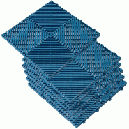 WellHome Rombo - Lot de 6 dalles de sol extérieur 39,5x39,5x1,7 cm, bleu - bleu PK3654
