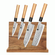 XinZuo - Set de couteaux Damas 5 pièces (série PM8O) - multicolore multi-matériau PM8O-M5