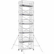 Échafaudage roulant aluminium DOCKER 150 version garde-corps EXMDS - Hauteur de travail : 11,90 m - DUARIB - 7230102 Échafaudage roulant aluminium DOCKER 150 version garde-corps EXMDS - Hauteur de travail : 11,90 m - DUARIB - 7230102